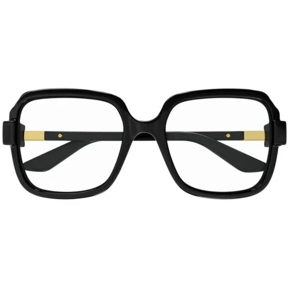 NEW GUCCI SQUARE EYEGLASSES GUCCI BLACK CLEAR EYEWEAR - Picture 2 of 3